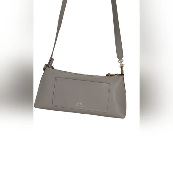 ZAC POSEN EARTHA MINI ZIP TOP SHOULDER BAG IN SMOKE EMBER - Picture 2 of 6